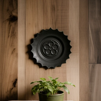 도자기 꽃무늬 테두리 접시 (12개 세트)