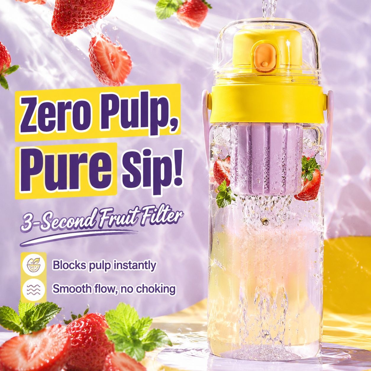 Plastic Leisure Portable Flower Tea Cup