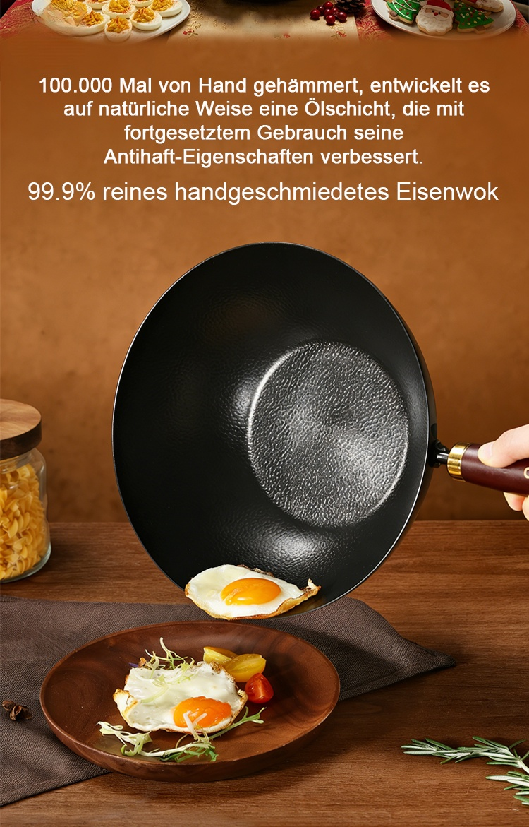 Traditionell gefertigte Eisenpfanne aus Handarbeit