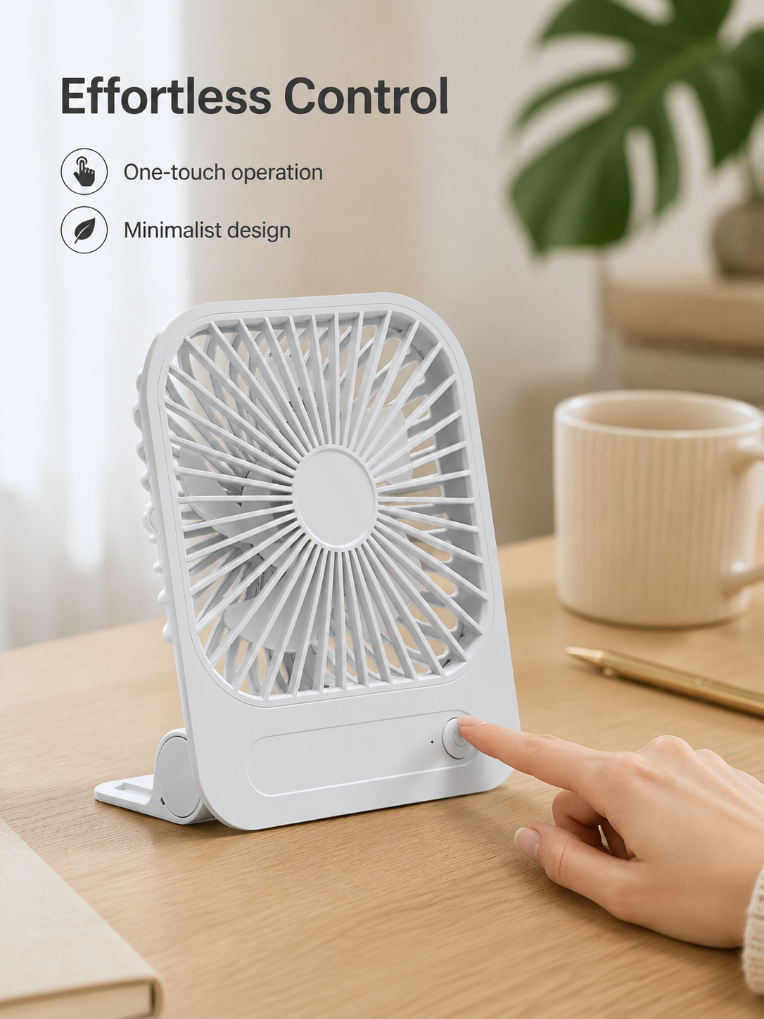 Ultra-Quiet Portable Magnetic Wall Fan, Suitable for Desktop, Dormitory, Kitchen