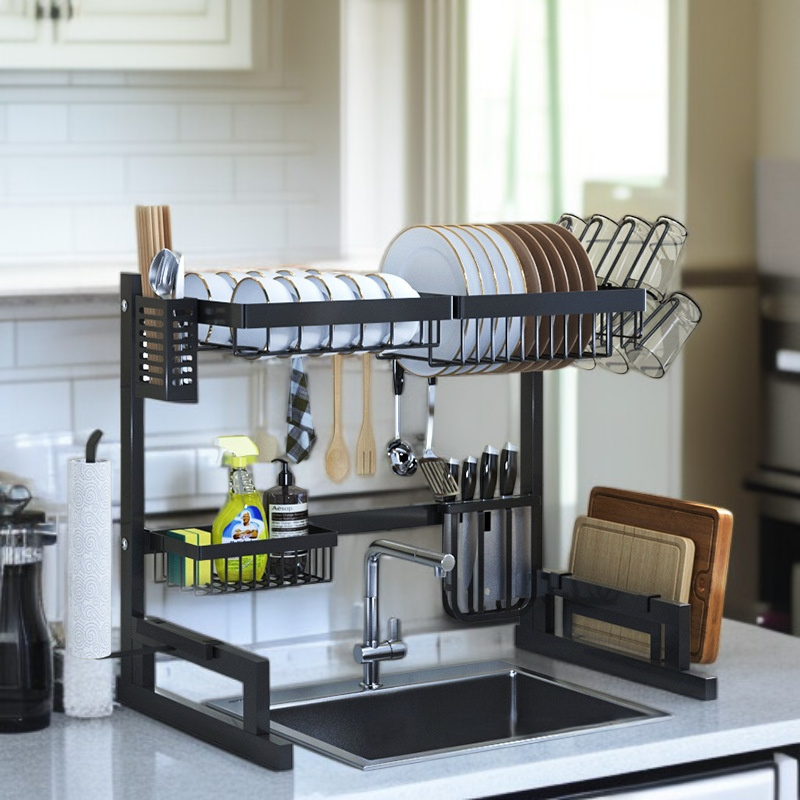 ステンレス製食器乾燥ラック キッチン用多機能収納棚