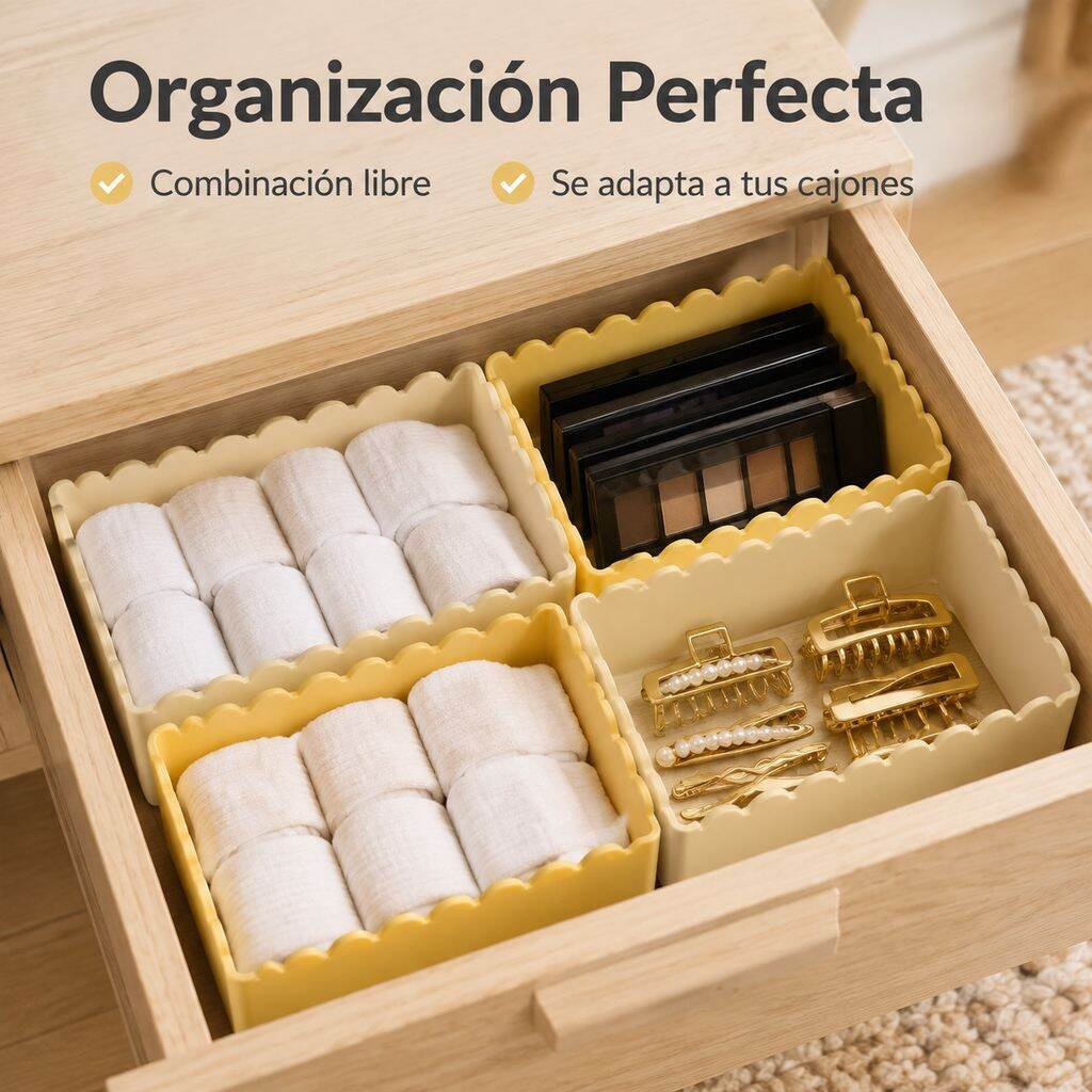 Vista lateral de la caja organizadora mostrando su diseño moderno