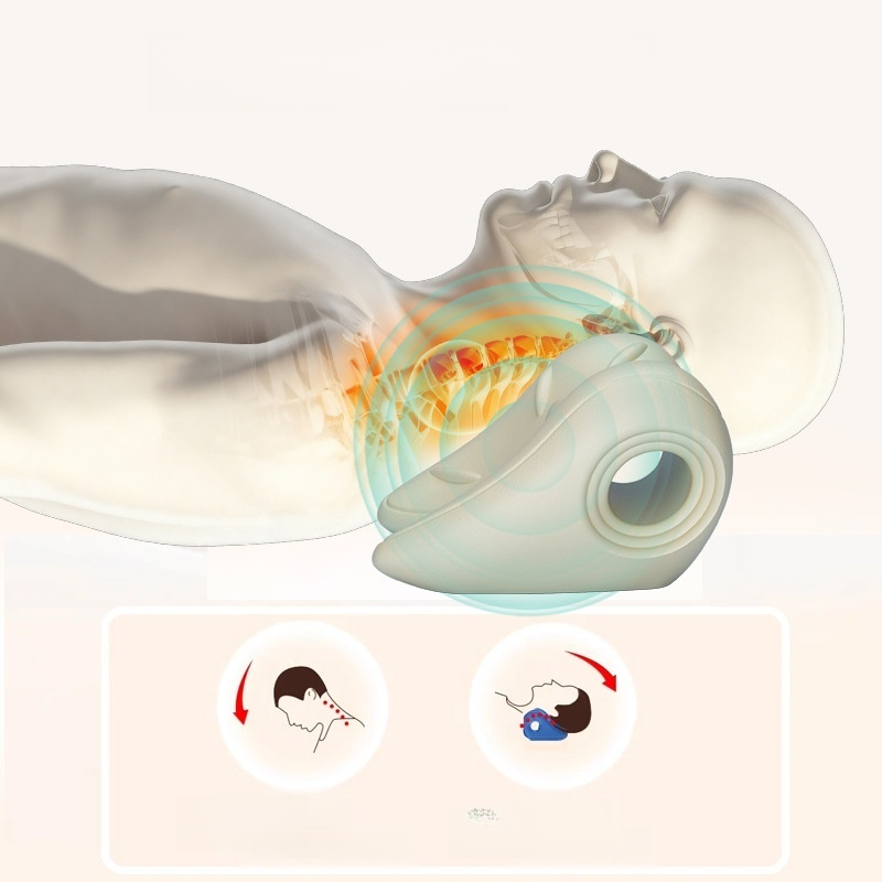 다기능 W자형 경추 마사지 베개
