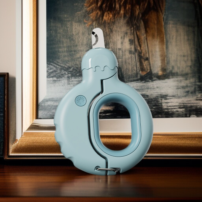 قطاعة أظافر للحيوانات الأليفة مع مبرد كهربائي LED للقطط والكلاب