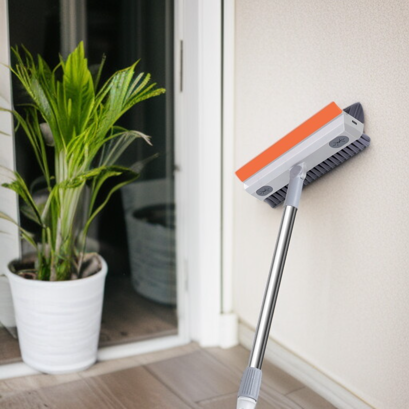 가정용 스테인리스 신축 진드기 제거 바닥 브러시 3인 1 욕실 와이퍼 빗자루 화장실 신축 바닥 브러시