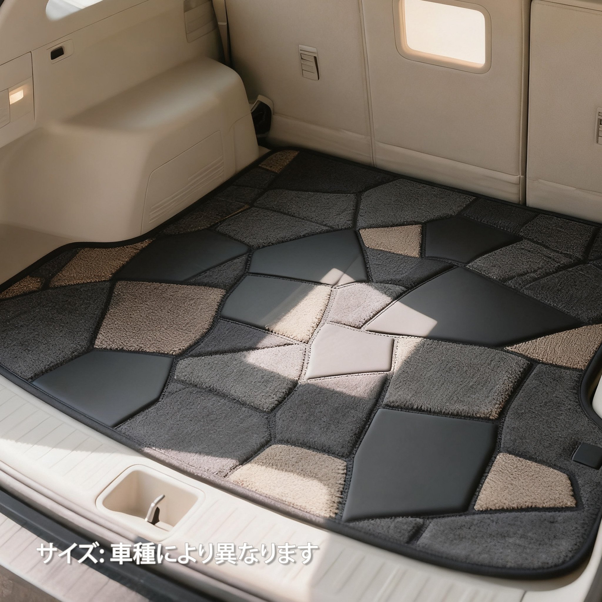 ラゲッジスペースに敷いた布製マット