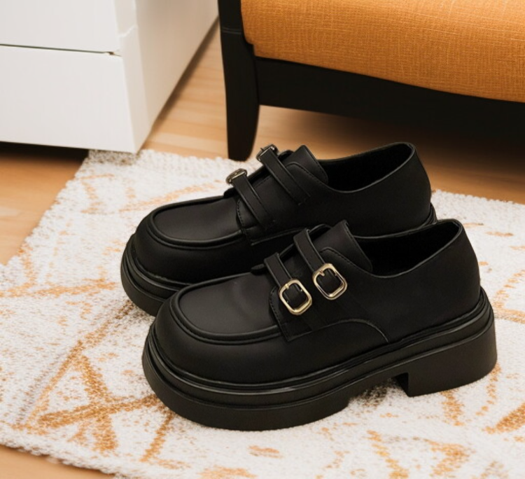 高さを高める夏用レディース単一靴側面写真