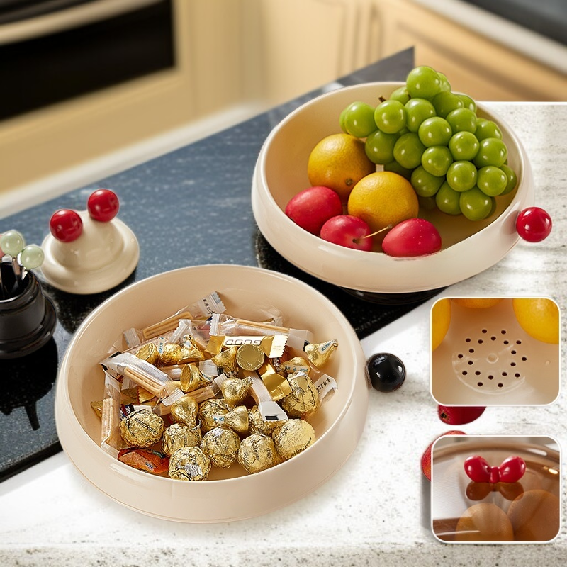 비주얼 라이트 럭셔리 거실 장식 과일 접시 하이 발 대용량 과일 접시 크림 캔디 간식 용기