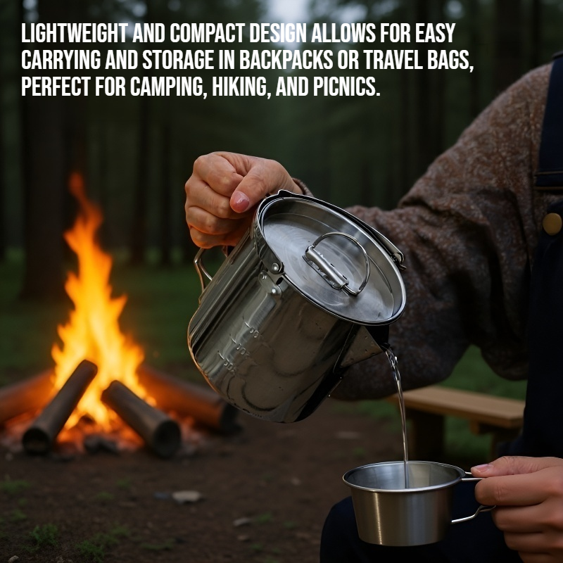 Outdoor stainless steel portable kettle