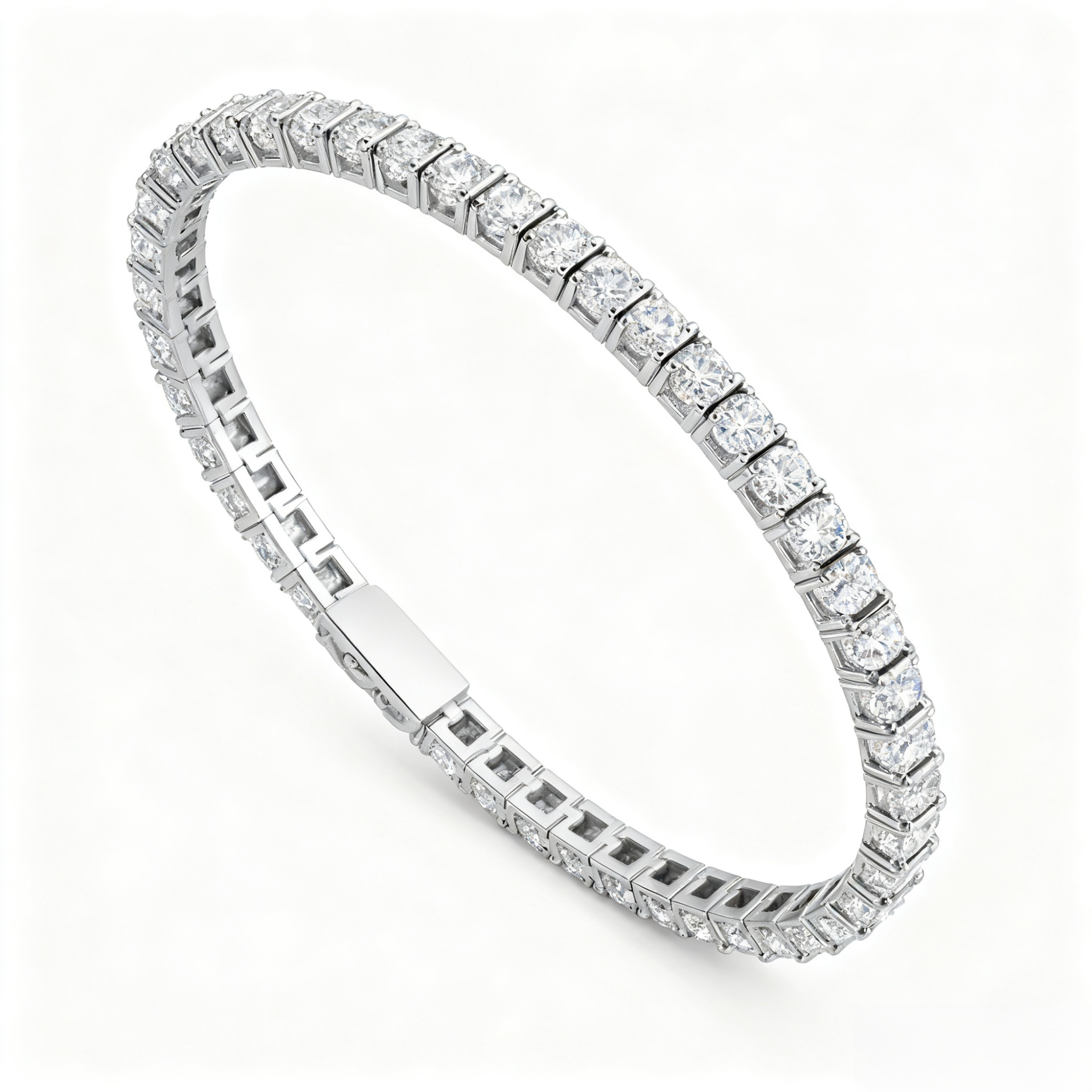 남성과 여성을 위한 풀 다이아몬드 모아사이트 팔찌, 커플 스타일