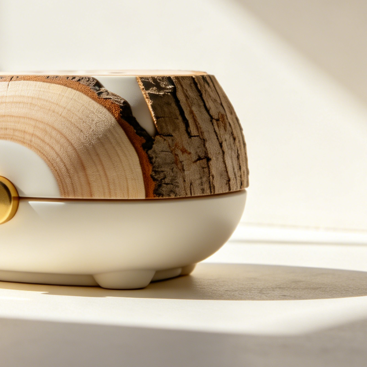 고급 원목 소재의 수납박스 정면 사진