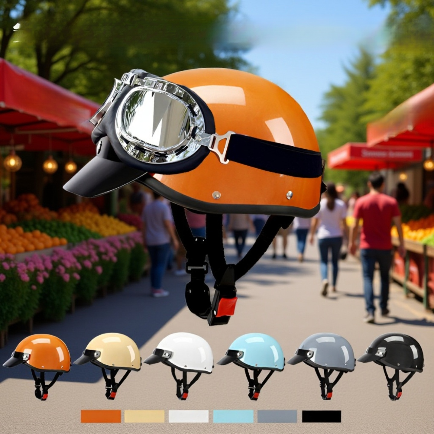 Medio casco unisex transpirable