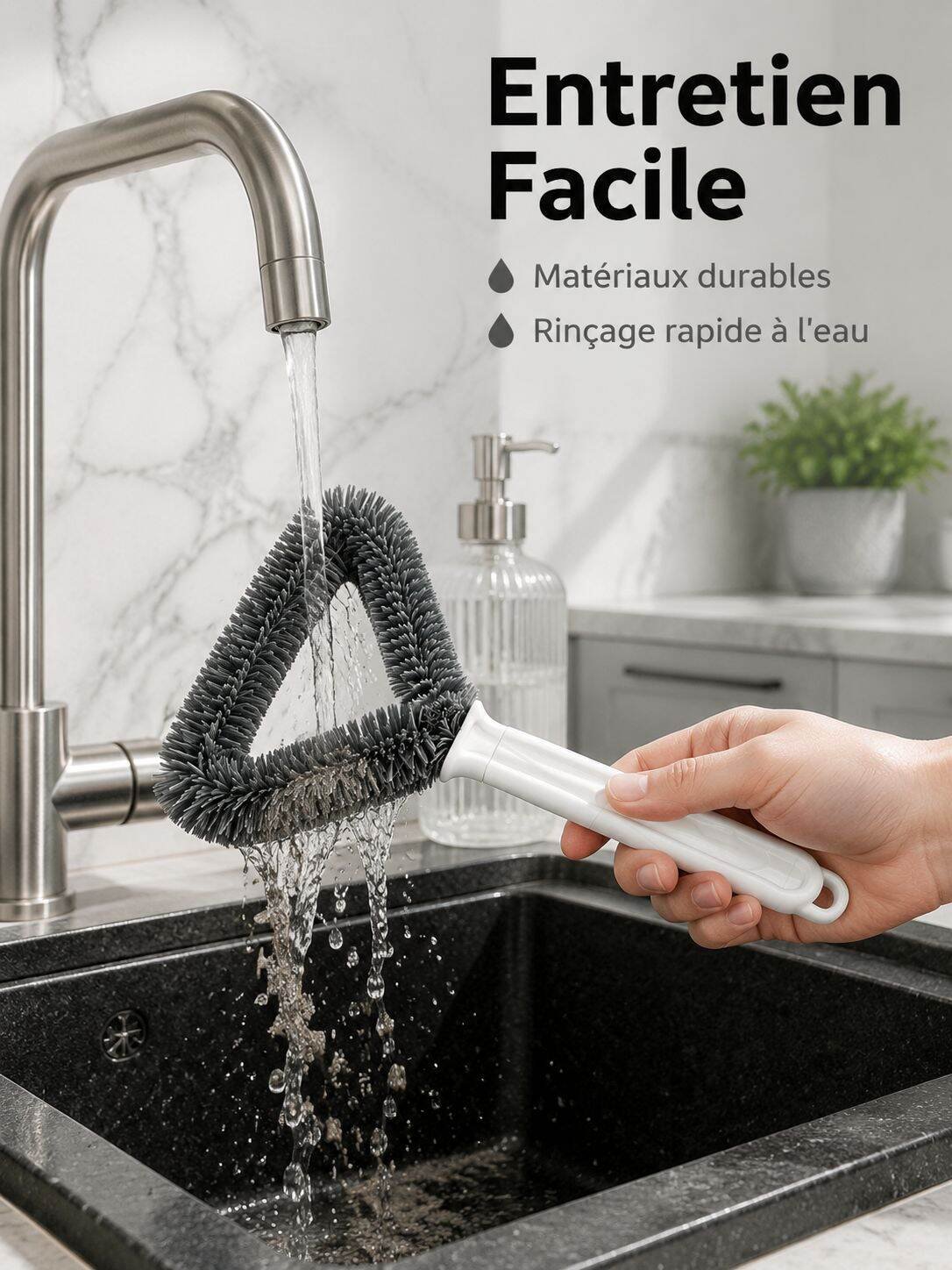 Nettoyeur triangulaire pour moustiquaire, sans démontage, usage domestique