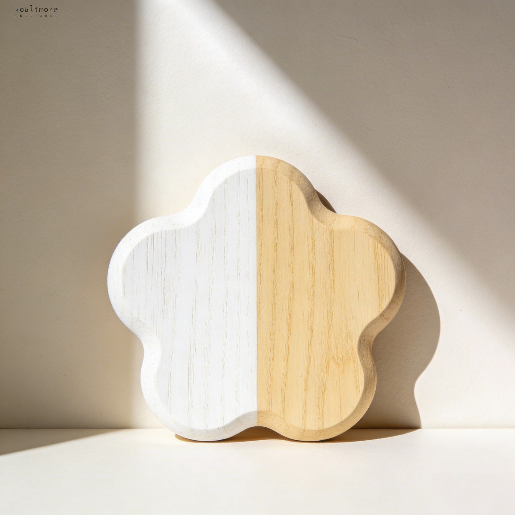 Stacked wooden coasters for drinks