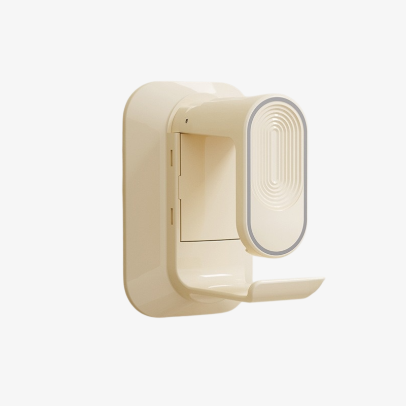 Close-up of bath tub hooks in use