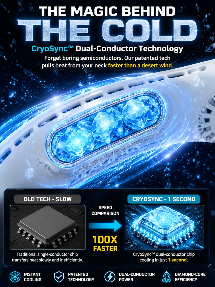 [Wearable Air Conditioner] Cooling Neck Fan — Ultra-Light & Silent