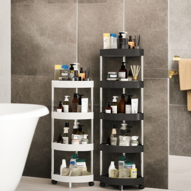 Dreieckiges Badezimmerregal ohne Bohren Mehrstöckiges Eck-Aufbewahrungsregal