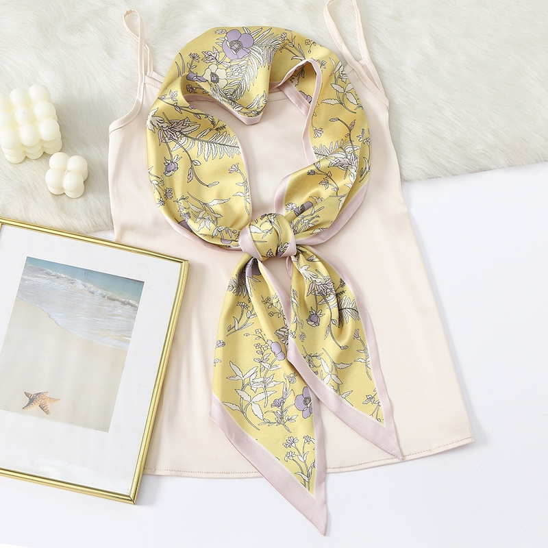 Nouveau foulard en soie pour femme Summer