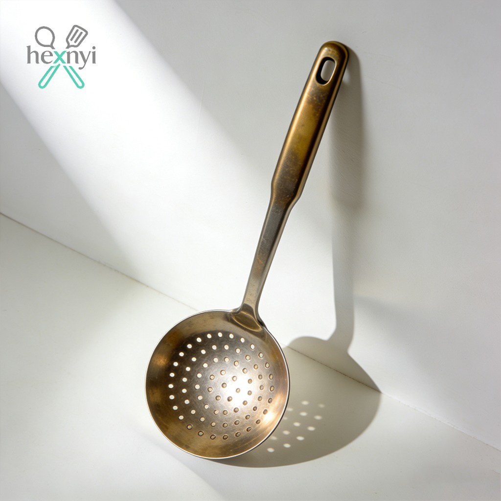 ช้อนมีรูพร้อมด้ามจับกันลวกแบบยาว