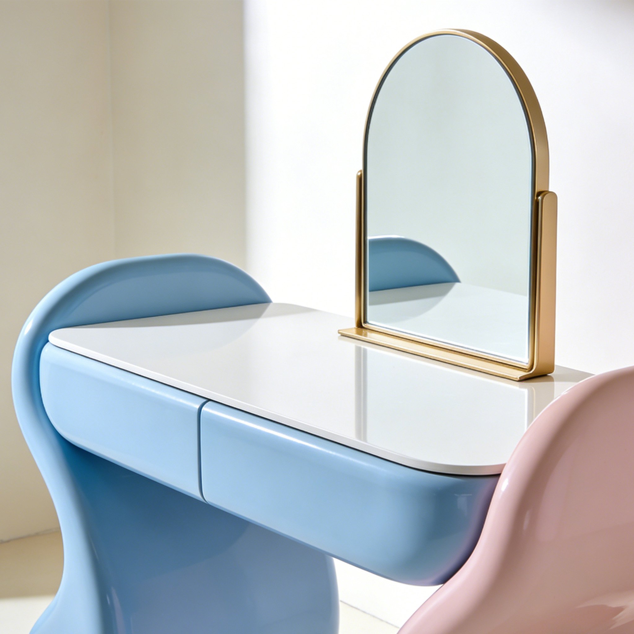 거울이 있는 화장대