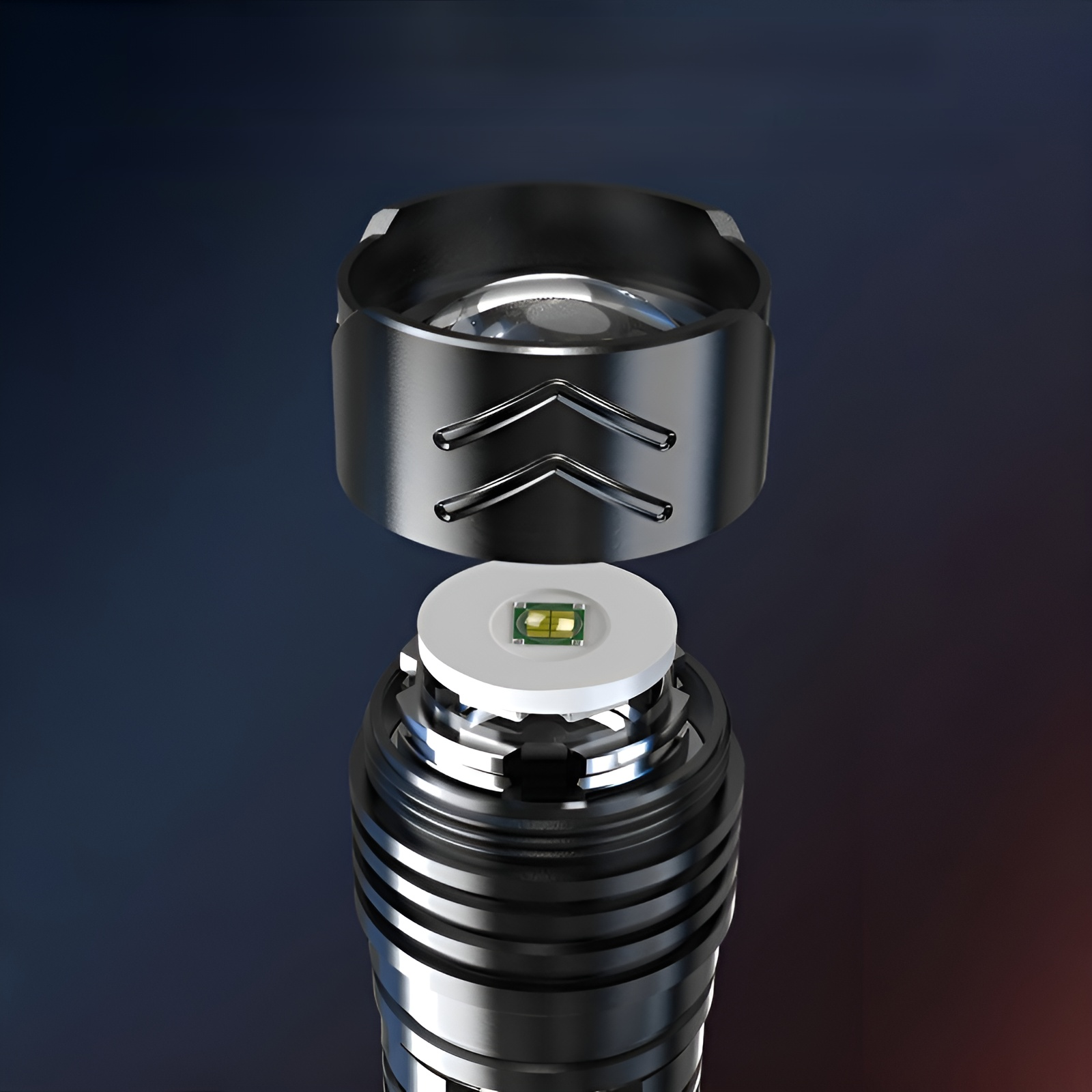 Lampe torche rechargeable haute luminosité et longue portée