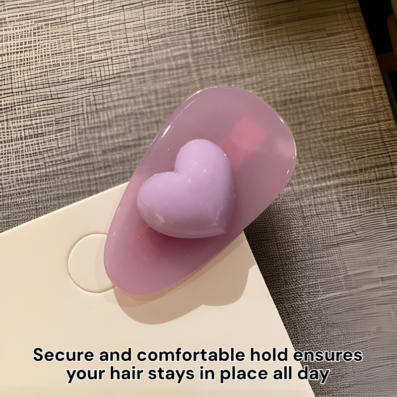 Girls' Heart Letter Side Bangs Clip Acetate Hair Clip