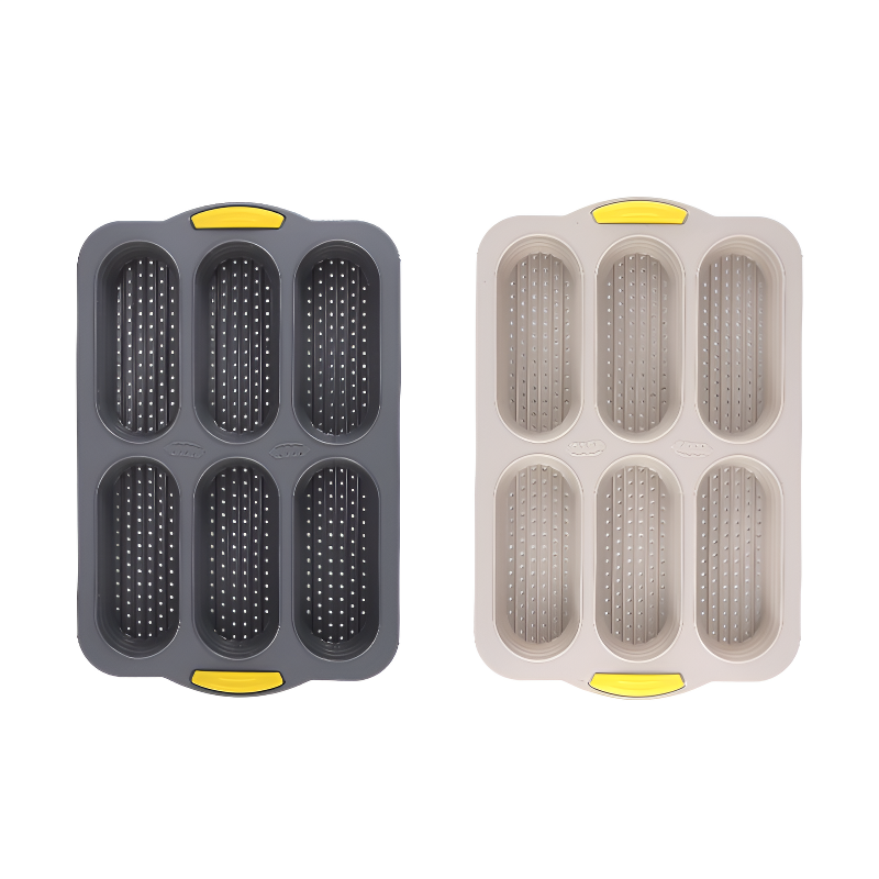 6구 핫도그 실리콘 빵틀 논스틱 베이킹 트레이