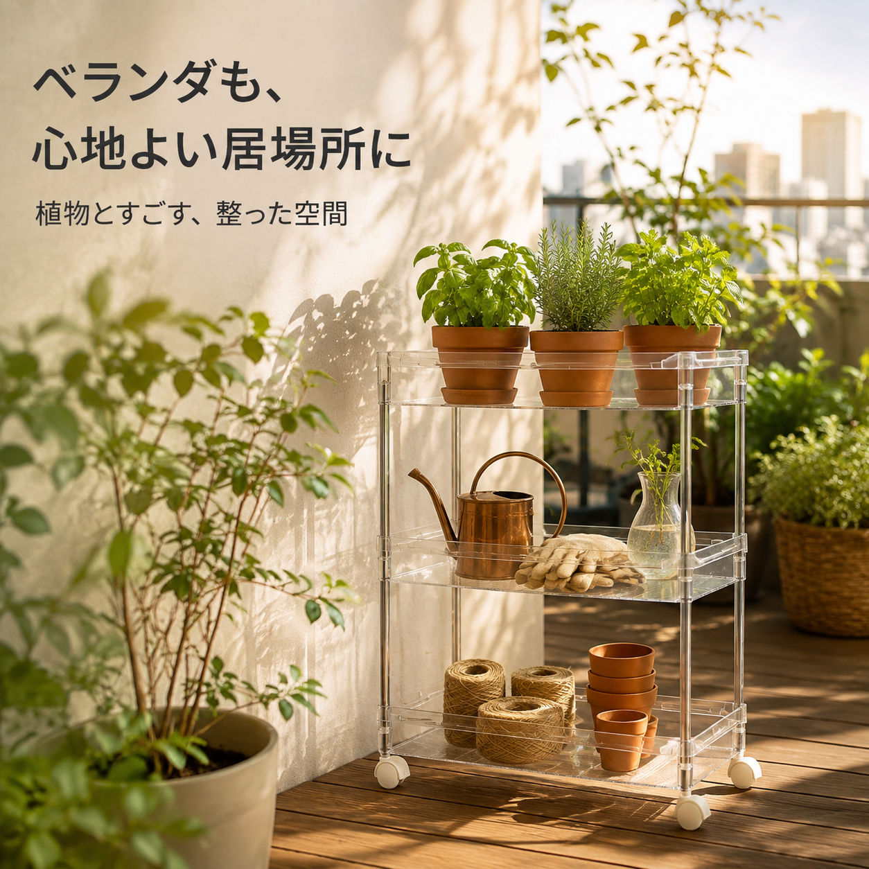 扉の裏には超薄型の多層収納キャビネットがあります。