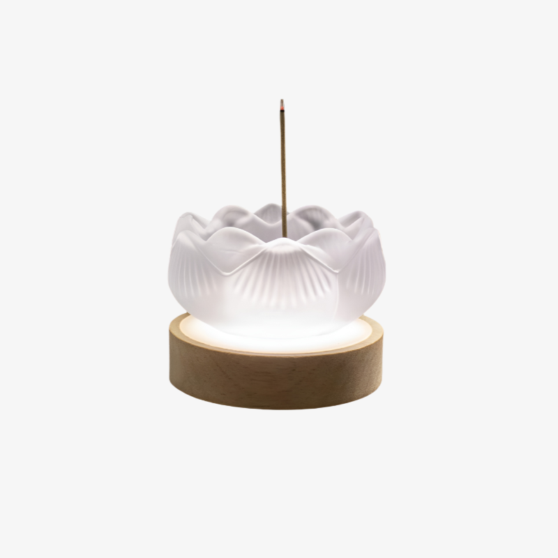 クリエイティブクリスタルガラス蓮香立て 家庭用インテリア線香ホルダー