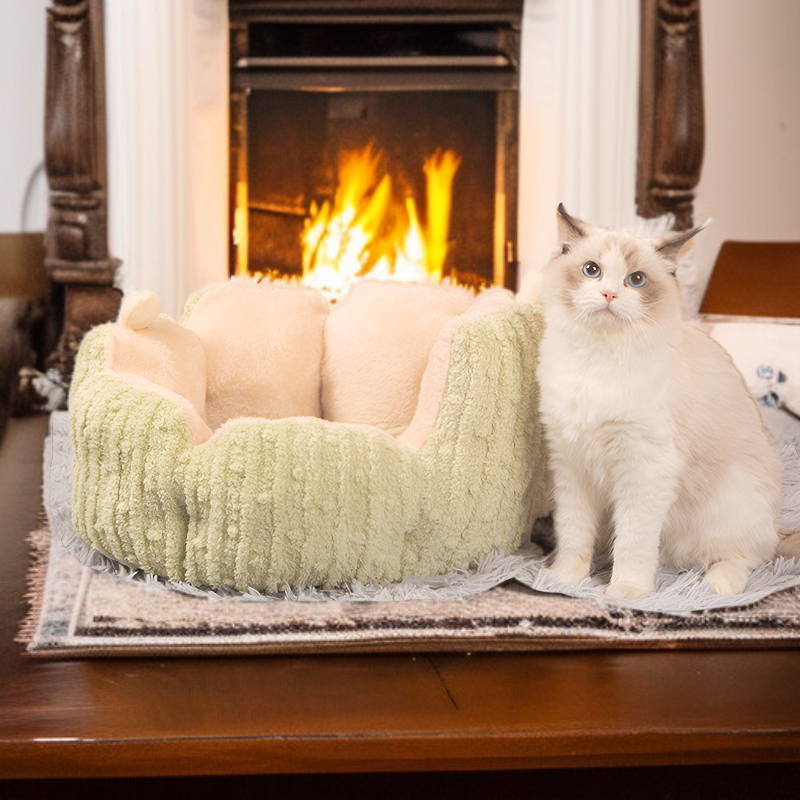 花びら型のペットベッド