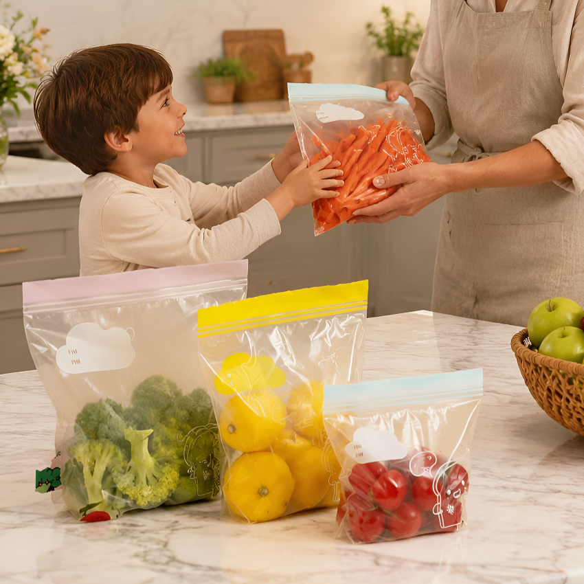 Sacs plastiques alimentaires hermétiques, sacs de conservation pour congélateur, spécial cuisine
