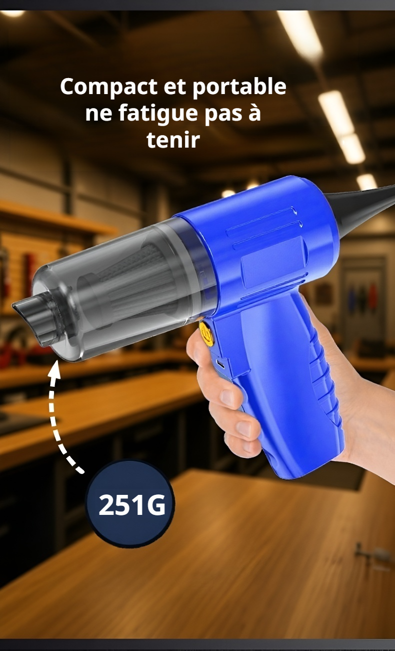Aspirateur portable pour recoins difficiles d'accès