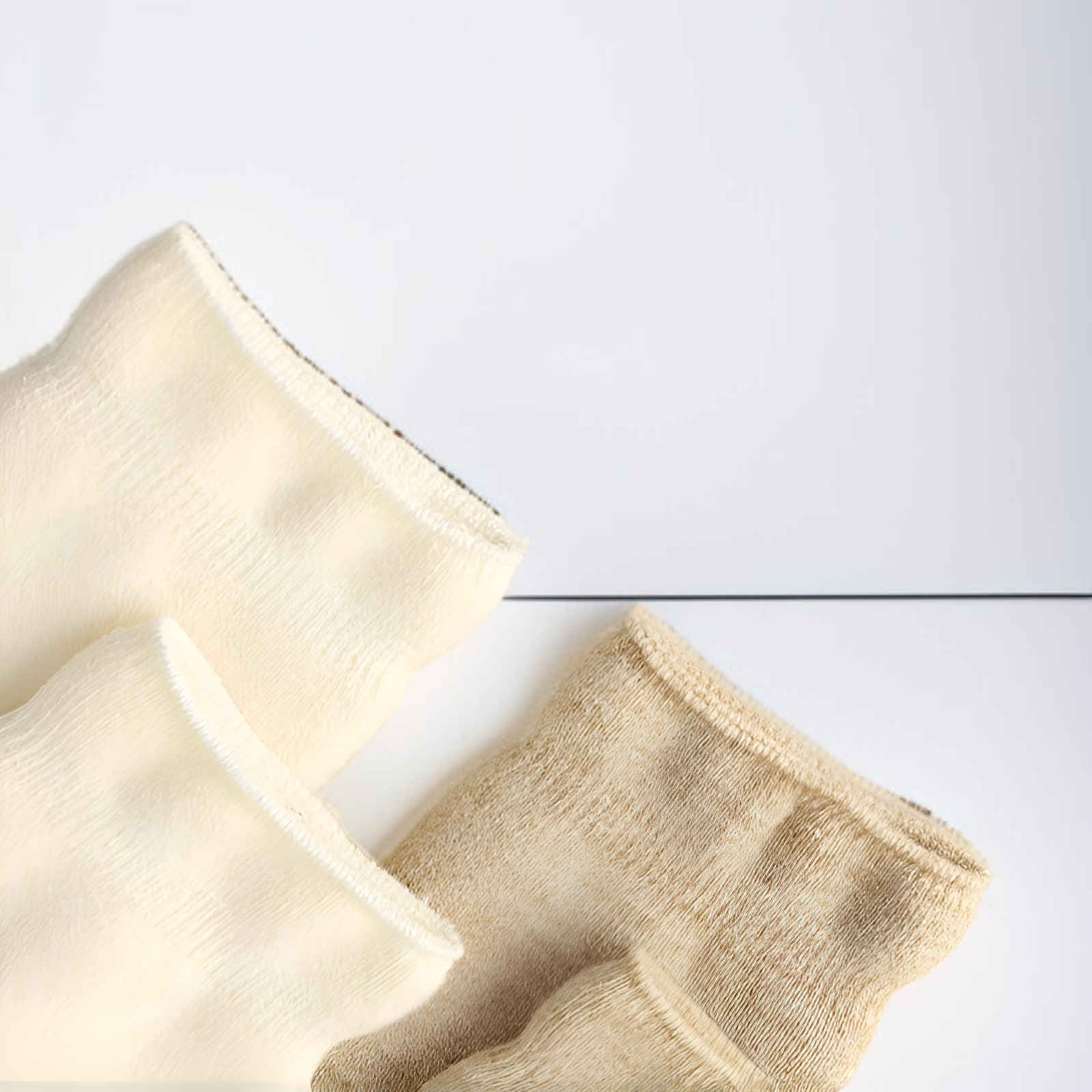 女士加絨加厚純色中長筒襪子