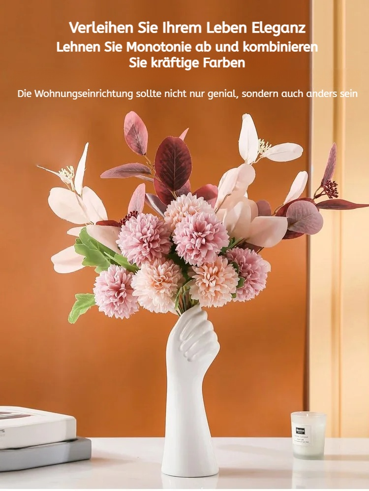 Detailansicht der Harzvase in Handform