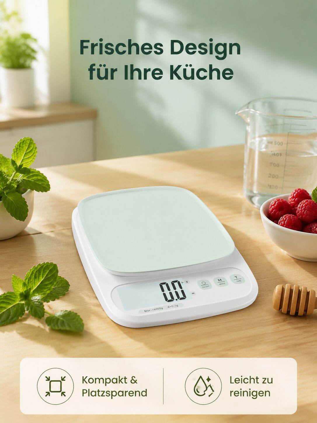 Hochpräzise elektronische Grammwaage für die Küche Lebensmittel- und Kaffeewaage