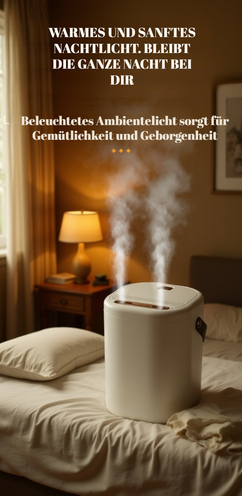 Benutzerfreundliches Bedienfeld des Luftbefeuchters mit Luftreinigung