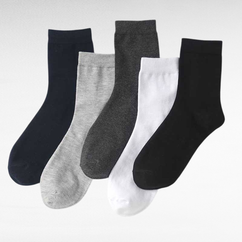 作業用ブラック男性用ミドル／ショート使い捨て靴下