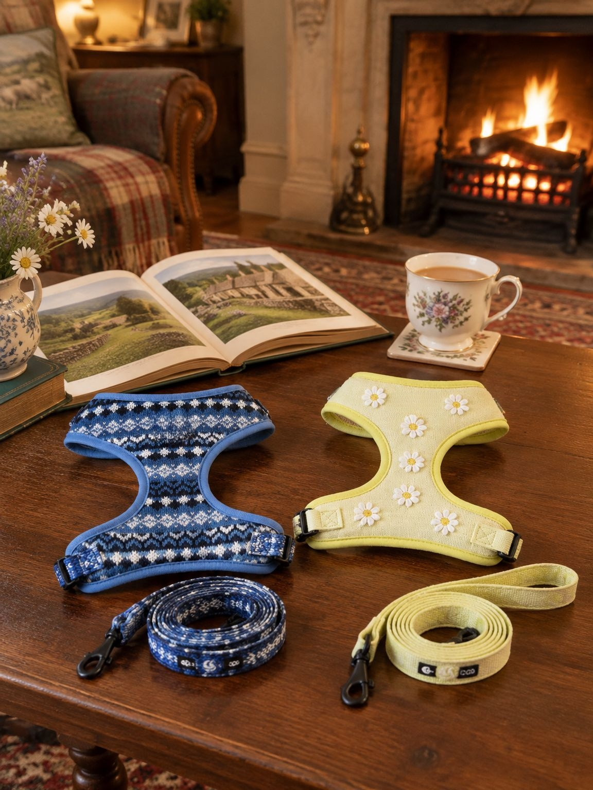 Pet Dog Walking Leash and Collar Accessories Set