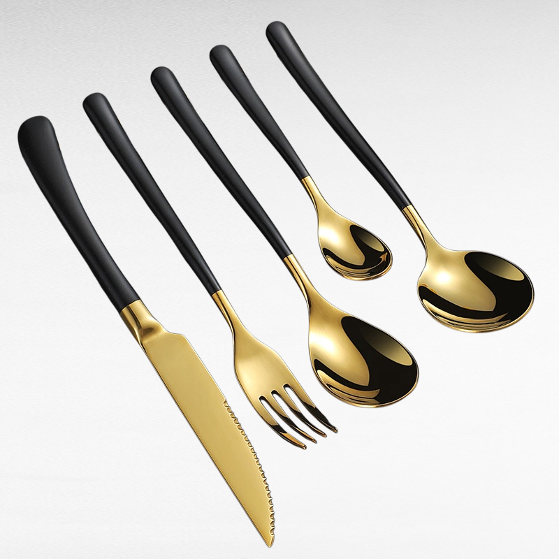 1810 Spiegelpolierte Edelstahl-Silberbesteck-Set mit Löffel und Gabel, Metallbesteck Silberwaren Set