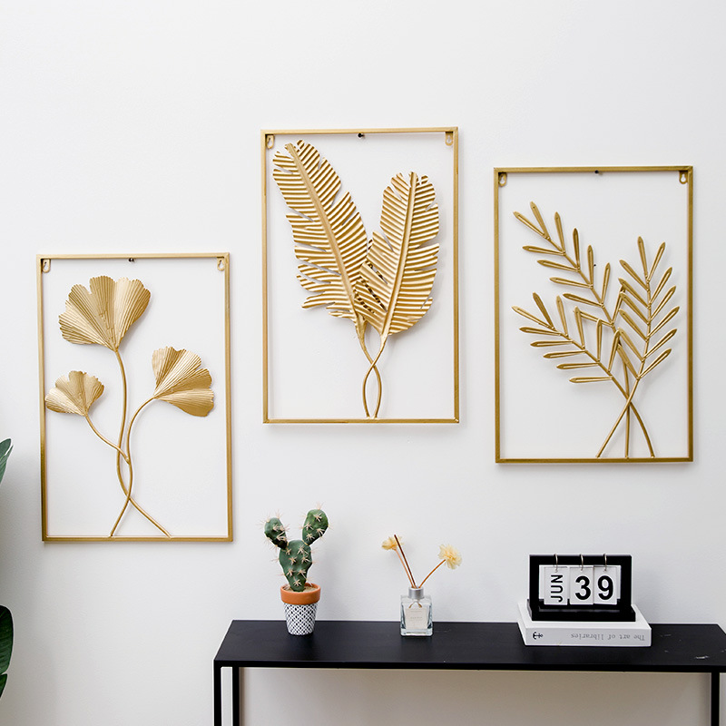 Moderner dekorativer Wandbehang aus Metallblatt