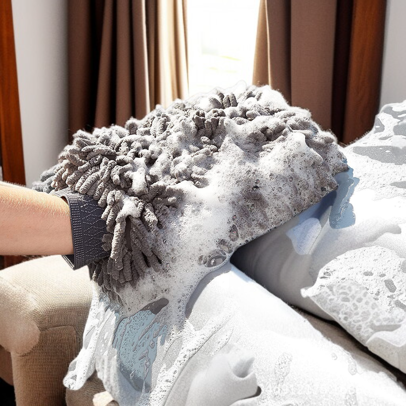 안감이 있는 두꺼운 극세사 세차 장갑