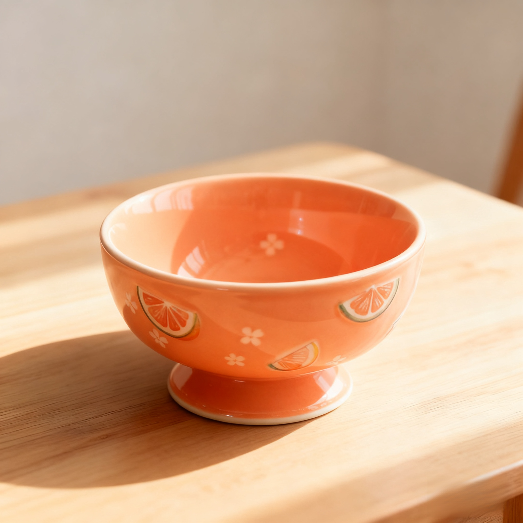귀여운 오렌지 낙서 디자인 그릇