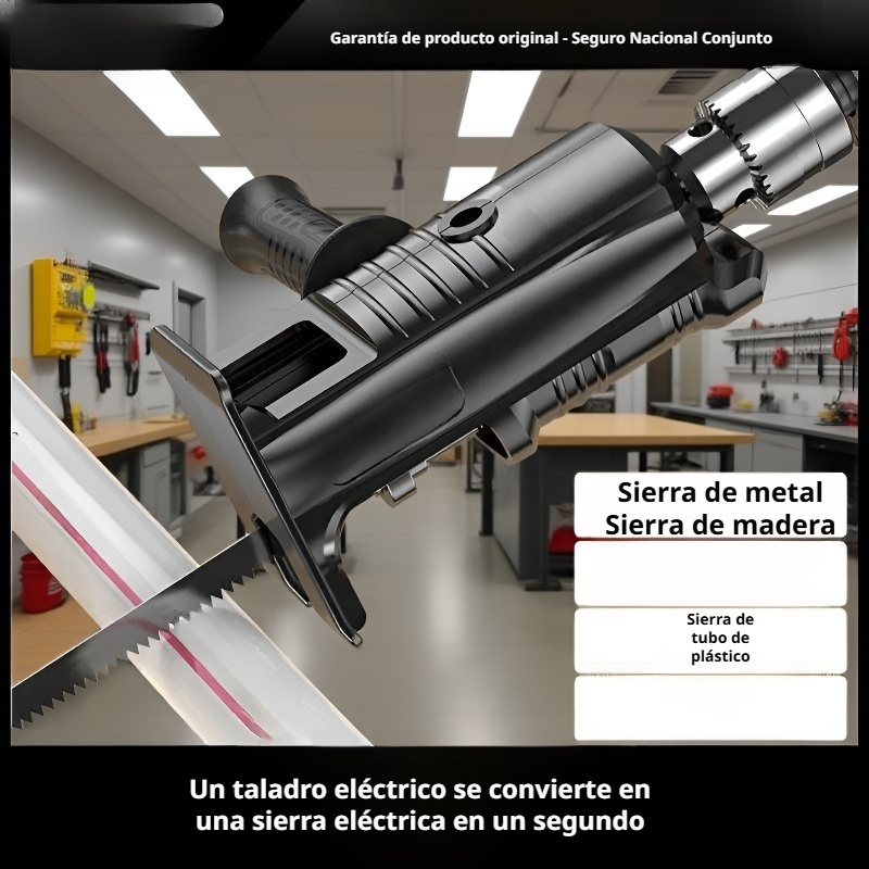 Cabezal de conversión para sierra eléctrica portátil compatible con taladro alemán