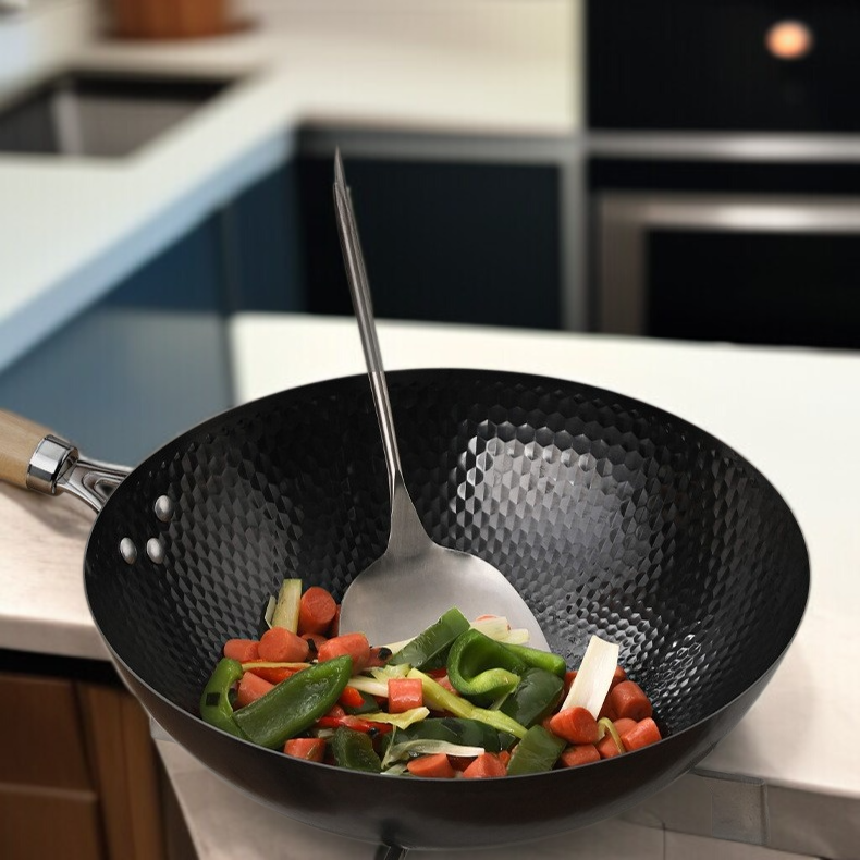 가정용 숙철 무코팅 볶음냄비 전통 가마냄비 무접착 후라이팬 후라이팬 무코팅 가마냄비 레인지