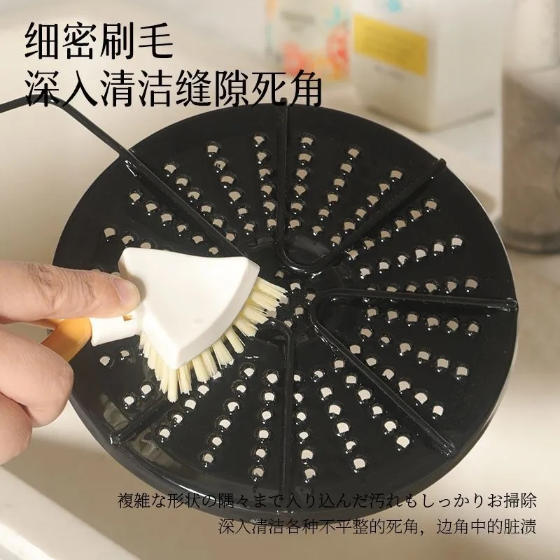 Brosse de nettoyage triangulaire pliable sans angle mort