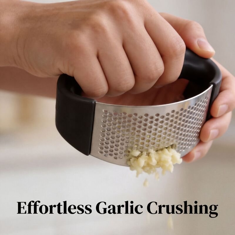 Food Grade 304 Stainless Steel Manual Garlic Paste Press