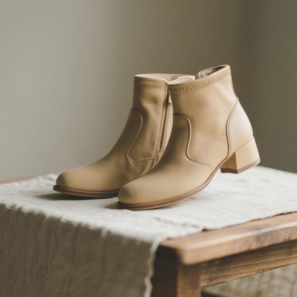 스타일리시 카키 부츠