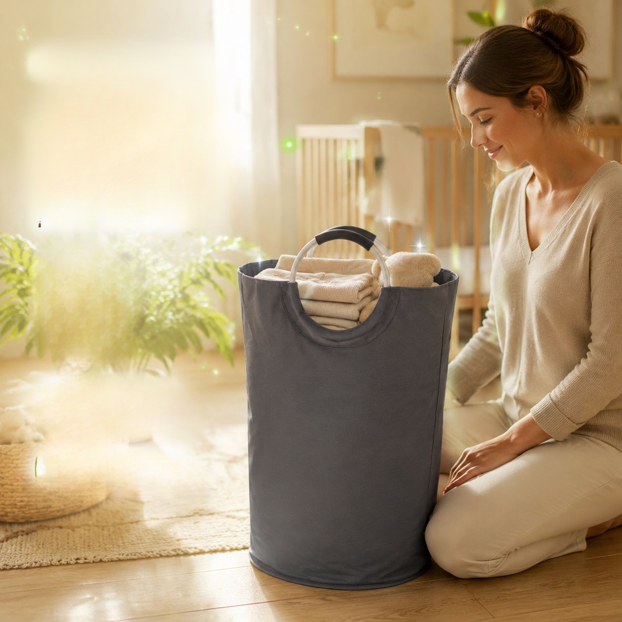 Cesto de ropa sucia de tela Oxford para el hogar
