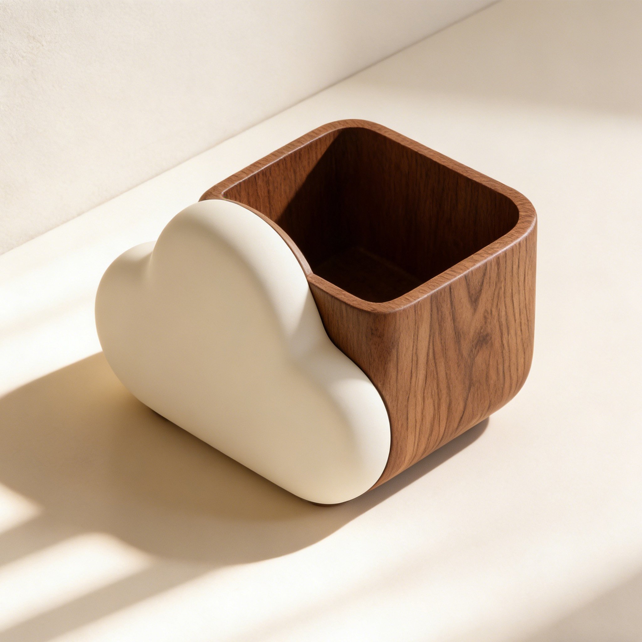 Elegant wooden desk organizer for office supplies