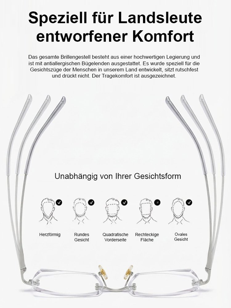 【 Kein Sehtest nötig】Jenaer Optik - Intelligente selbsttönende Lesebrille